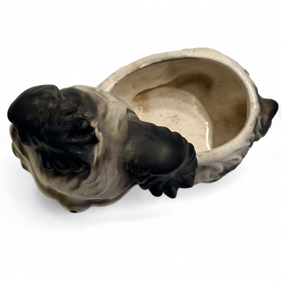 Vintage NAPCO Ceramic Dog Planter Shi Tzu | Mid Century Japan - Picture 3 of 6